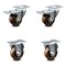 Service Caster 3 Inch High Temp Phenolic Swivel Top Plate Caster Lock Brakes 2 Rigid SCC, 2PK SCC-TTL20S314-PHRHT-2-R-2 - alternate 1